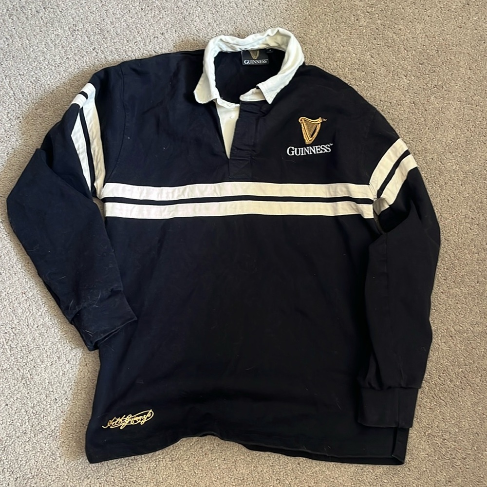 Guiness rugby style pullover